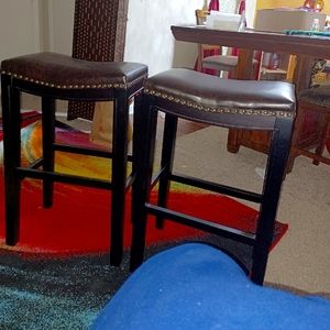 Leather bar stools